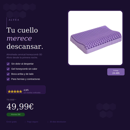 Almohada Alivio Cervical · Alvea